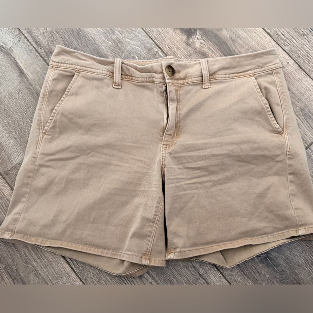 American Eagle Outfitters Beige/Tan Cotton Bermuda Shorts